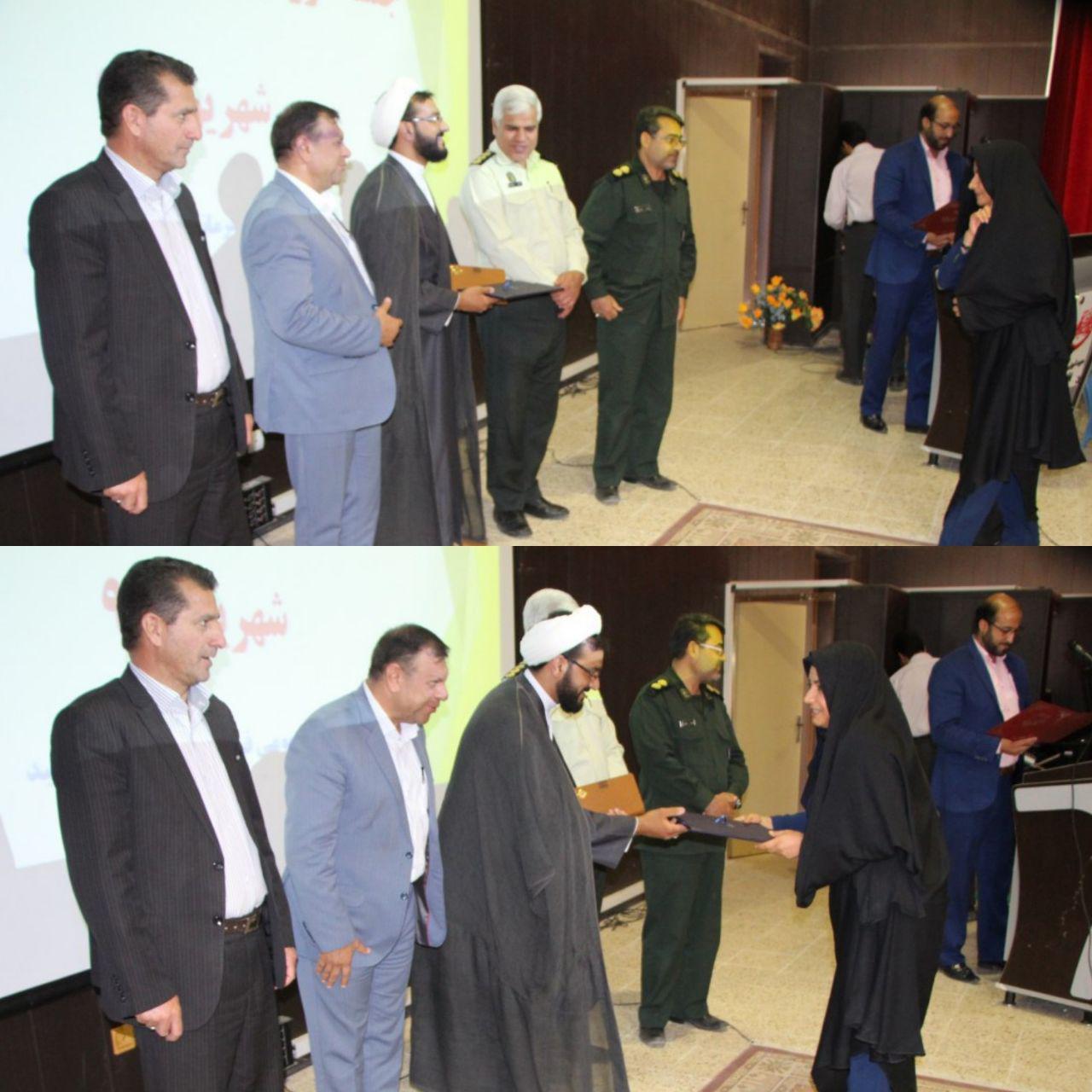 طی مراسمی از کارمند نمونه اداره ورزش و جوانان اقلید تجلیل شد