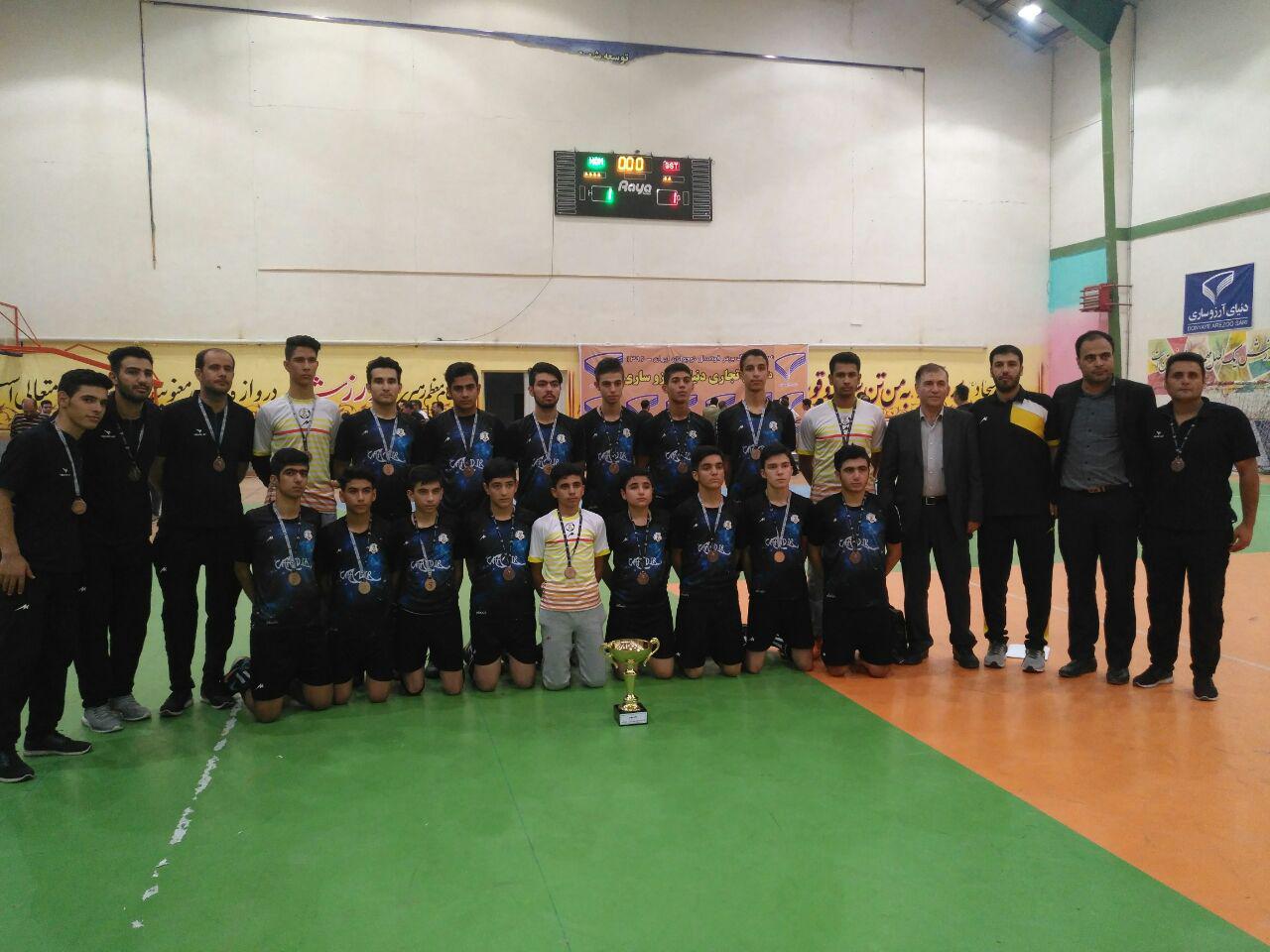 تیم فوتسال نوجوانان غدیر اقلید بر سکوی سوم مسابقات لیگ برتر کشور قرار گرفت