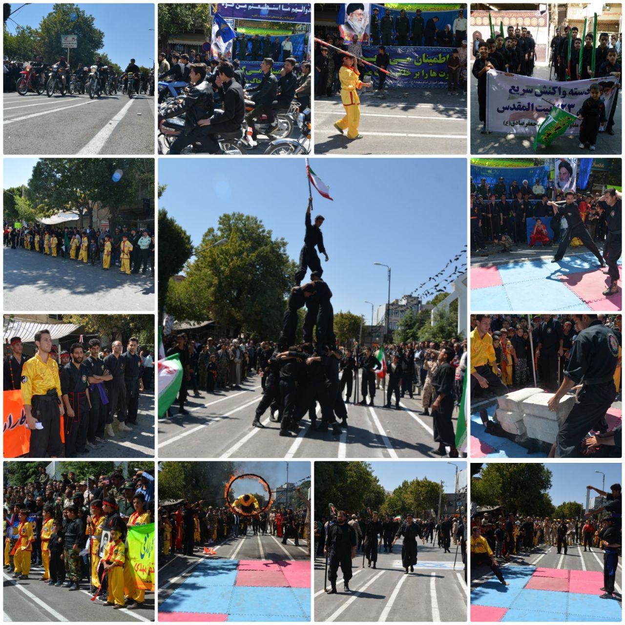 حضور ورزشکاران اقلیدی در مراسم رژه هفته دفاع مقدس